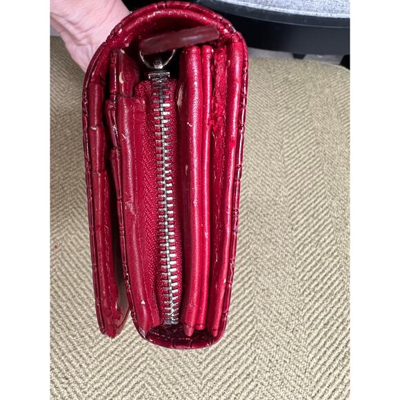 FOLLI FOLLIE red, REHAB crocodile-embossed wallet - Picture 7 of 14